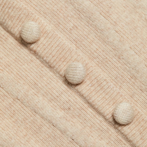 GUIZIO Danielle GUIZIO Cream Tan Knit Ribbed Button-Front Corset Top Zip Back XL - Picture 7 of 14